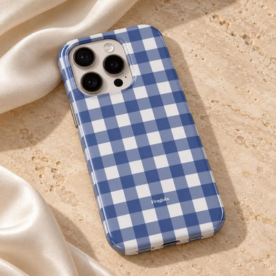 Coque iPhone Vichy Bleu