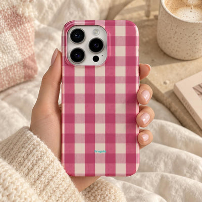 Coque iPhone Vichy Rose