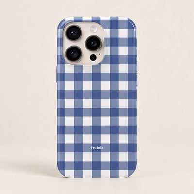 Coque iPhone Vichy Bleu