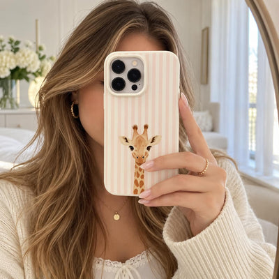 Coque iPhone Girafe Rayée