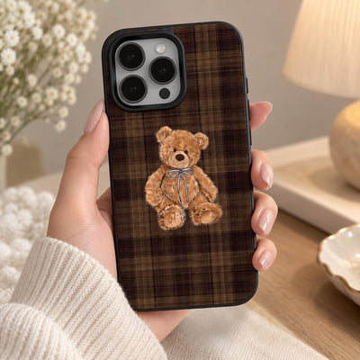Coque iPhone Ours Tartan