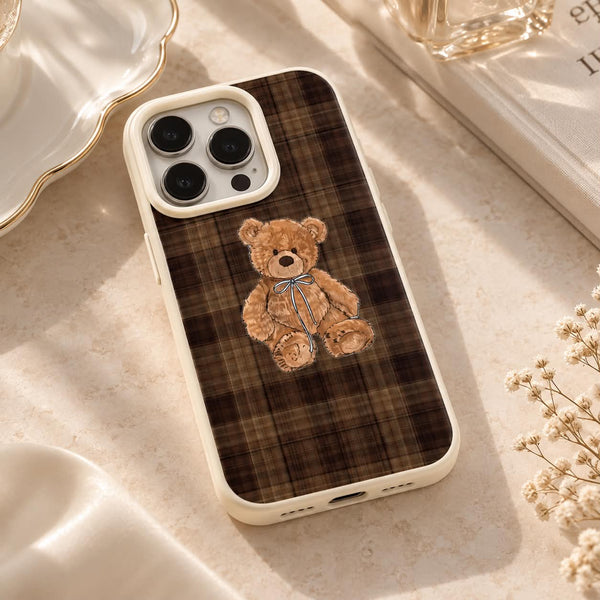 Coque iPhone Ours Tartan