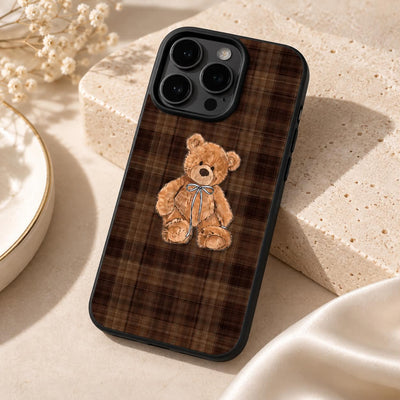 Coque iPhone Ours Tartan