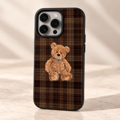 Coque iPhone Ours Tartan