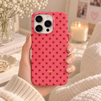 Coque iPhone Pois Corail