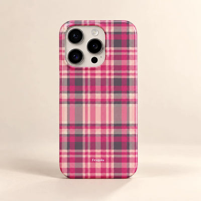 Coque iPhone Tartan Rose