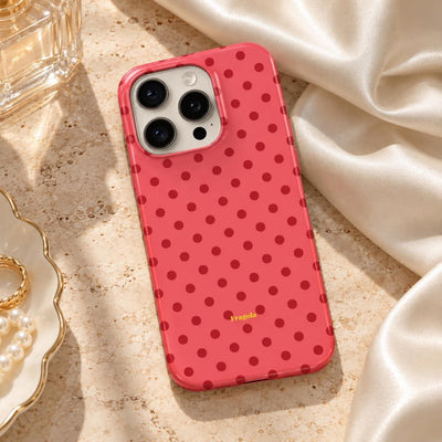 Coque iPhone Pois Corail