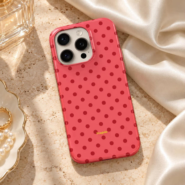 Coque iPhone Pois Corail