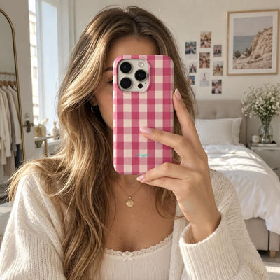 Coque iPhone Vichy Rose